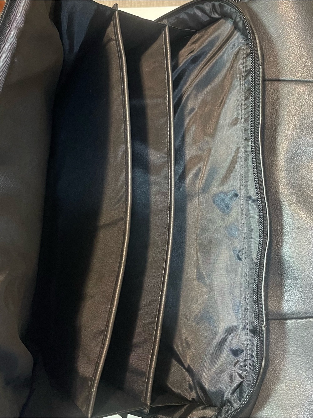 Cadillac Genuine Leather Rolling Suitcase Luggage Executive Briefcase - Picture 6 of 16
